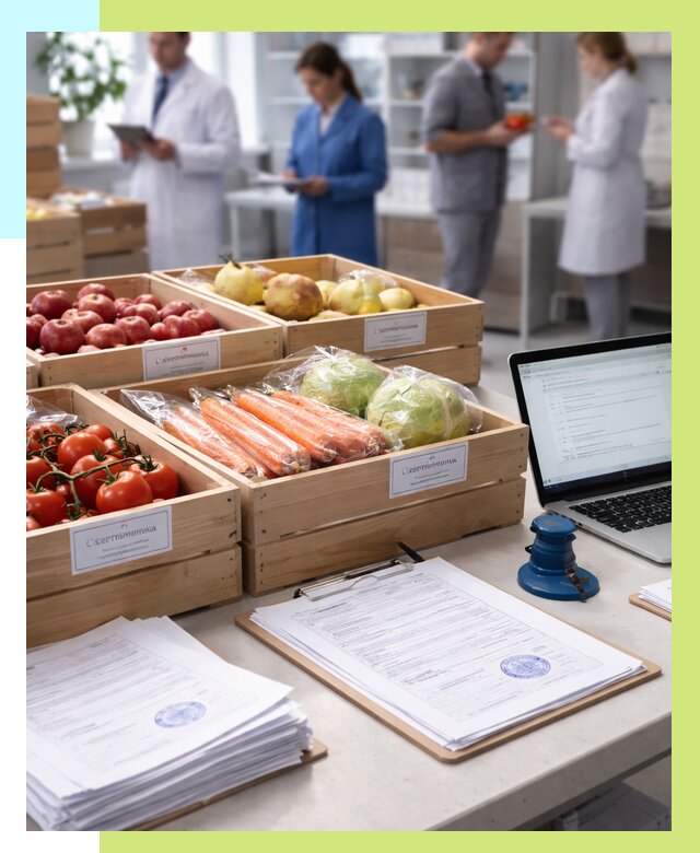 Сертификация овощей и фруктов в Коломне от 8618 р. | Алешин-Клм