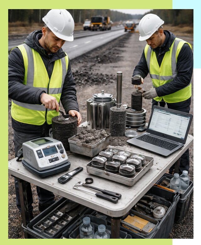 Сертификация асфальта: испытания и подтверждение в Коломне