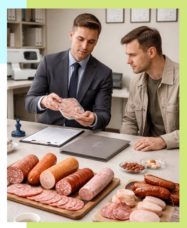 Сертификация колбасных изделий в Коломне от 7604 р. | Алешин-Клм