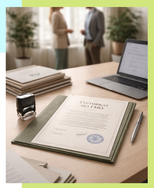 Сертификат без ГМО в Коломне от 7604 р. оформить срочно Алешин-Клм